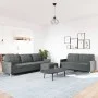 Dreiteiliges Sofaset mit Hocker, dunkelgrauem Stoff. von , Sofas - Ref: Foro24-3278328, Preis: 507,79 €, Rabatt: %