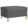 Juego de sofás con reposapiés 3 piezas tela gris oscuro by , Sofas - Ref: Foro24-3278328, Price: 507,79 €, Discount: %