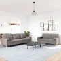 Zweiteiliges Sofaset mit Kissen, grauer Taupe-Stoff. von , Sofas - Ref: Foro24-3278342, Preis: 559,20 €, Rabatt: %