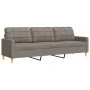 Zweiteiliges Sofaset mit Kissen, grauer Taupe-Stoff. von , Sofas - Ref: Foro24-3278342, Preis: 559,20 €, Rabatt: %