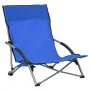Folding beach chairs 2 units blue fabric by vidaXL, Garden chairs - Ref: Foro24-312488, Price: 61,52 €, Discount: %