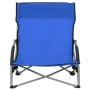 Folding beach chairs 2 units blue fabric by vidaXL, Garden chairs - Ref: Foro24-312488, Price: 62,98 €, Discount: %