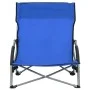 Folding beach chairs 2 units blue fabric by vidaXL, Garden chairs - Ref: Foro24-312488, Price: 61,52 €, Discount: %