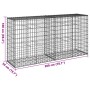 Cesta de gaviones con cubierta hierro galvanizado 200x50x100 cm von , Töpfe und Pflanzgefäße - Ref: Foro24-3295143, Preis: 86...