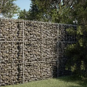 Cesta gaviones con cubierta hierro galvanizado 100x100x150 cm by , Pots and planters - Ref: Foro24-3295213, Price: 84,31 €, D...