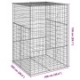 Gabionenkorb mit verzinktem Eisenüberdachung 100x100x150 cm von , Töpfe und Pflanzgefäße - Ref: Foro24-3295213, Preis: 86,01 ...