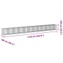 Drahtkorb mit verzinktem Eisenüberdachung 1150x100x100 cm von , Töpfe und Pflanzgefäße - Ref: Foro24-3295211, Preis: 621,29 €...