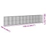 Korb aus Gabionen mit verzinktem Eisenüberdachung 1100x100x200 cm von , Töpfe und Pflanzgefäße - Ref: Foro24-3295245, Preis: ...
