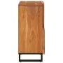 Aparador de madera maciza de acacia 80x34x75 cm de , Taquillas y armarios de almacenamiento - Ref: Foro24-377570, Precio: 127...