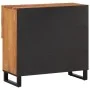 Aparador de madera maciza de acacia 80x34x75 cm de , Taquillas y armarios de almacenamiento - Ref: Foro24-377570, Precio: 127...