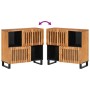Aparador de madera maciza de acacia 80x34x75 cm by , Lockers and storage cabinets - Ref: Foro24-377570, Price: 129,02 €, Disc...