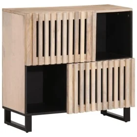 Aparador de madera maciza de mango 80x34x75 cm by , Lockers and storage cabinets - Ref: Foro24-377572, Price: 92,01 €, Discou...