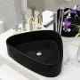 Dreieckiges Waschbecken aus schwarzem Keramik 50,5x41x12 cm. von , Sinkt - Ref: Foro24-142740, Preis: 59,65 €, Rabatt: %