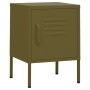 Zwei Nachttische in Olivgrün aus Stahl, 35x35x51 cm. von , Nachttische - Ref: Foro24-3095205, Preis: 131,30 €, Rabatt: %
