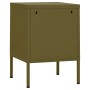 Bedside tables 2 units olive green steel 35x35x51 cm by , Nightstands - Ref: Foro24-3095205, Price: 131,22 €, Discount: %