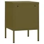 Mesitas de noche 2 uds verde oliva acero 35x35x51 cm de , Mesitas de noche - Ref: Foro24-3095205, Precio: 129,22 €, Descuento: %