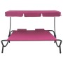 Tumbona de jardín con toldo y cojines rosa by vidaXL, Outdoor beds - Ref: Foro24-313524, Price: 132,76 €, Discount: %