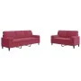 Set of sofas with 2 pieces of burgundy velvet cushions by , Sofas - Ref: Foro24-3278415, Price: 504,19 €, Discount: %