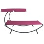 Tumbona de jardín con toldo y cojines rosa by vidaXL, Outdoor beds - Ref: Foro24-313524, Price: 132,76 €, Discount: %