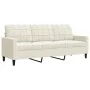 3-piece cream velvet sofa set with cushions by , Sofas - Ref: Foro24-3278429, Price: 624,11 €, Discount: %