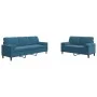 Zweiteiliges Sofaset mit blauen Samtkissen. von , Sofas - Ref: Foro24-3278420, Preis: 582,19 €, Rabatt: %