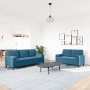 Zweiteiliges Sofaset mit blauen Samtkissen. von , Sofas - Ref: Foro24-3278420, Preis: 594,59 €, Rabatt: %