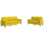 Zweiteiliges Sofaset mit gelben Samtkissen. von , Sofas - Ref: Foro24-3278417, Preis: 534,44 €, Rabatt: %