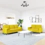 Zweiteiliges Sofaset mit gelben Samtkissen. von , Sofas - Ref: Foro24-3278417, Preis: 534,44 €, Rabatt: %