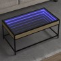 Coffee table with Infinity LED Sonoma oak 90x50x41 cm by , Coffee table - Ref: Foro24-847688, Price: 98,43 €, Discount: %
