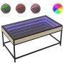 Coffee table with Infinity LED Sonoma oak 90x50x41 cm by , Coffee table - Ref: Foro24-847688, Price: 97,28 €, Discount: %