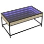 Coffee table with Infinity LED Sonoma oak 90x50x41 cm by , Coffee table - Ref: Foro24-847688, Price: 98,43 €, Discount: %