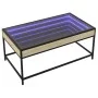 Coffee table with Infinity LED Sonoma oak 90x50x41 cm by , Coffee table - Ref: Foro24-847688, Price: 97,28 €, Discount: %