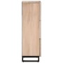 Solid mango wood tall sideboard 40x34x110 cm by , CD and DVD storage - Ref: Foro24-377582, Price: 135,44 €, Discount: %