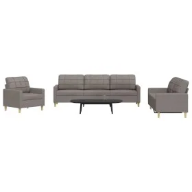 3-piece sofa set in gray taupe fabric by , Sofas - Ref: Foro24-3278294, Price: 667,47 €, Discount: %