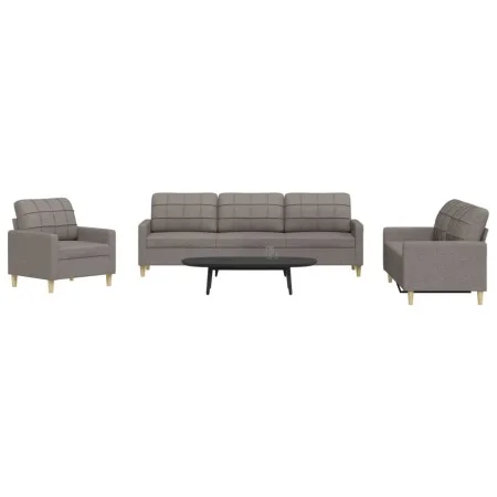 3-piece sofa set in gray taupe fabric by , Sofas - Ref: Foro24-3278294, Price: 667,47 €, Discount: %