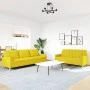Zweiteiliges Sofaset aus hellem gelben Stoff. von , Sofas - Ref: Foro24-3278324, Preis: 473,33 €, Rabatt: %