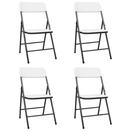 Klappbare Gartenstühle 4 Stück aus weißem HDPE von vidaXL, Gartenstühle - Ref: Foro24-313556, Preis: 103,26 €, Rabatt: %