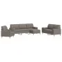 4-piece sofa set with ottoman and taupe fabric cushions by , Sofas - Ref: Foro24-3278318, Price: 760,00 €, Discount: %