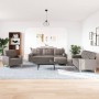 4-teiliges Sofaspiel mit Fußhocker und Kissen aus taupefarbenem Stoff. von , Sofas - Ref: Foro24-3278318, Preis: 773,99 €, Ra...