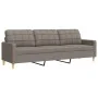 4-piece sofa set with ottoman and taupe fabric cushions by , Sofas - Ref: Foro24-3278318, Price: 760,00 €, Discount: %