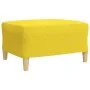 3-piece sofa set with light yellow fabric and ottoman. by , Sofas - Ref: Foro24-3278332, Price: 527,08 €, Discount: %