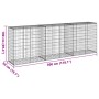 Gabion basket with galvanized iron cover 300x50x100 cm by , Pots and planters - Ref: Foro24-3295144, Price: 130,69 €, Discoun...