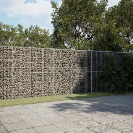 Gabion basket with galvanized iron cover 700x100x200cm by , Pots and planters - Ref: Foro24-3295237, Price: 607,34 €, Discoun...