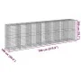 Gabion basket with galvanized iron cover 700x100x200cm by , Pots and planters - Ref: Foro24-3295237, Price: 607,34 €, Discoun...