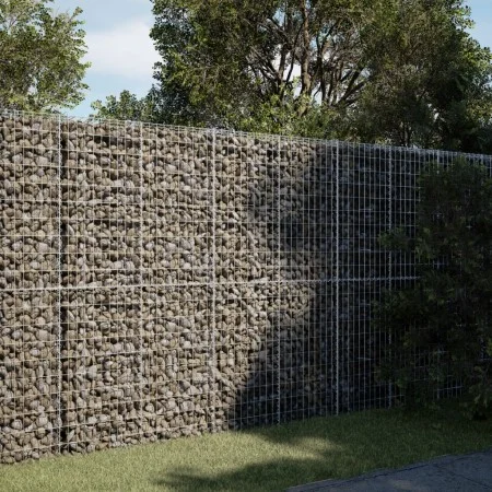 Gabion basket with galvanized iron cover 250x100x200cm by , Pots and planters - Ref: Foro24-3295228, Price: 246,96 €, Discoun...