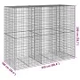 Gabion basket with galvanized iron cover 250x100x200cm by , Pots and planters - Ref: Foro24-3295228, Price: 246,96 €, Discoun...