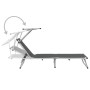 Folding sun loungers with canopy, 2 units, aluminum and gray textilene. by vidaXL, Loungers - Ref: Foro24-312460, Price: 188,...