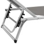 Folding sun loungers with canopy, 2 units, aluminum and gray textilene. by vidaXL, Loungers - Ref: Foro24-312460, Price: 188,...