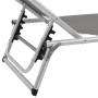 Folding sun loungers with canopy, 2 units, aluminum and gray textilene. by vidaXL, Loungers - Ref: Foro24-312460, Price: 185,...