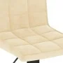 Kitchen stools 2 units cream velvet by , Kitchen stools - Ref: Foro24-335762, Price: 130,92 €, Discount: %